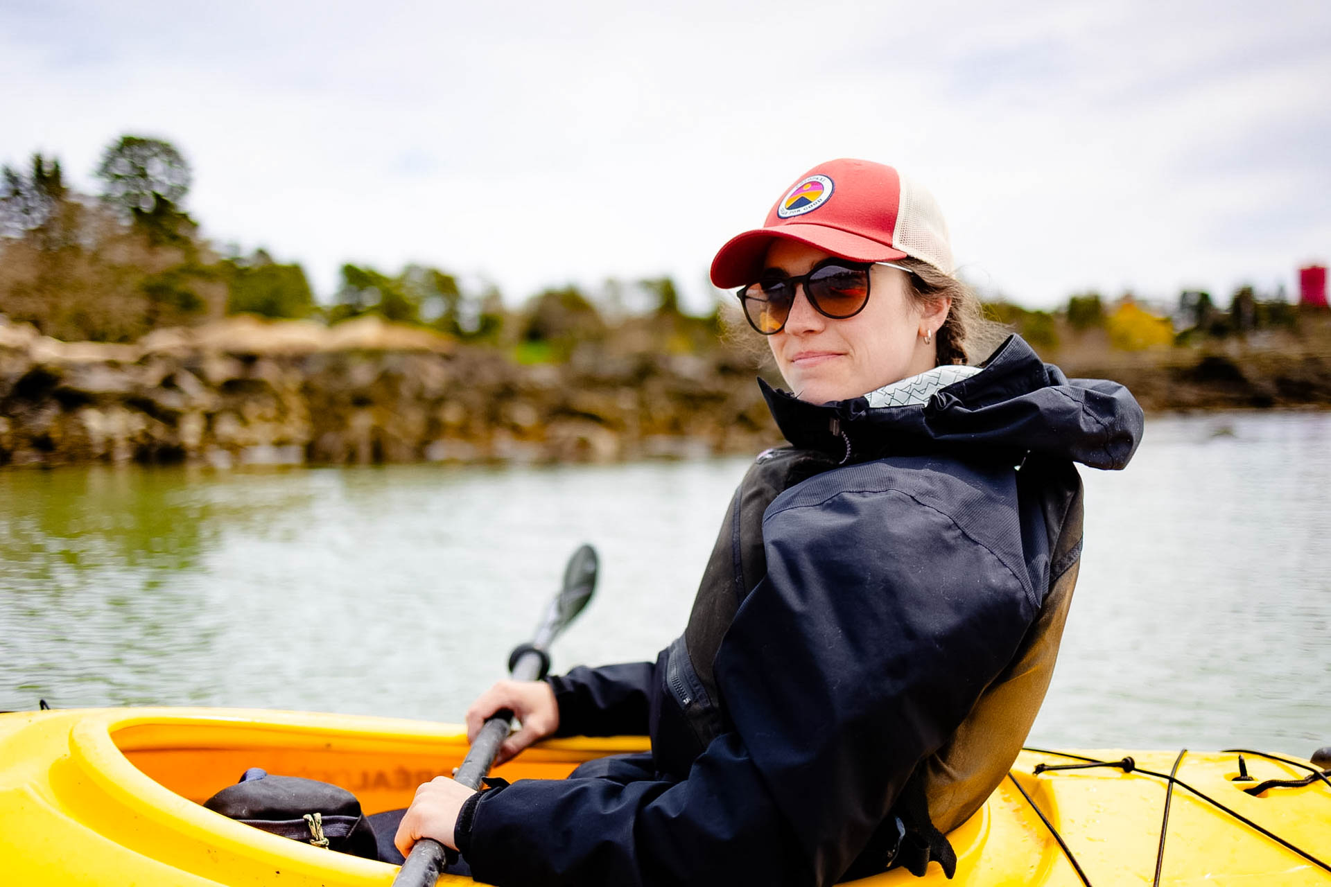 Kayaker portrait on the water
